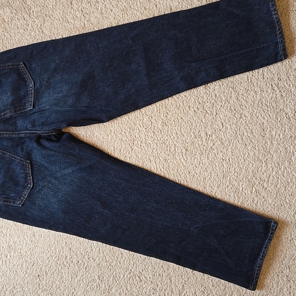 Old Navy High-Rise Slouchy Straight Cropped Dark Wash Jeans Size 00 - Picture 13 of 15